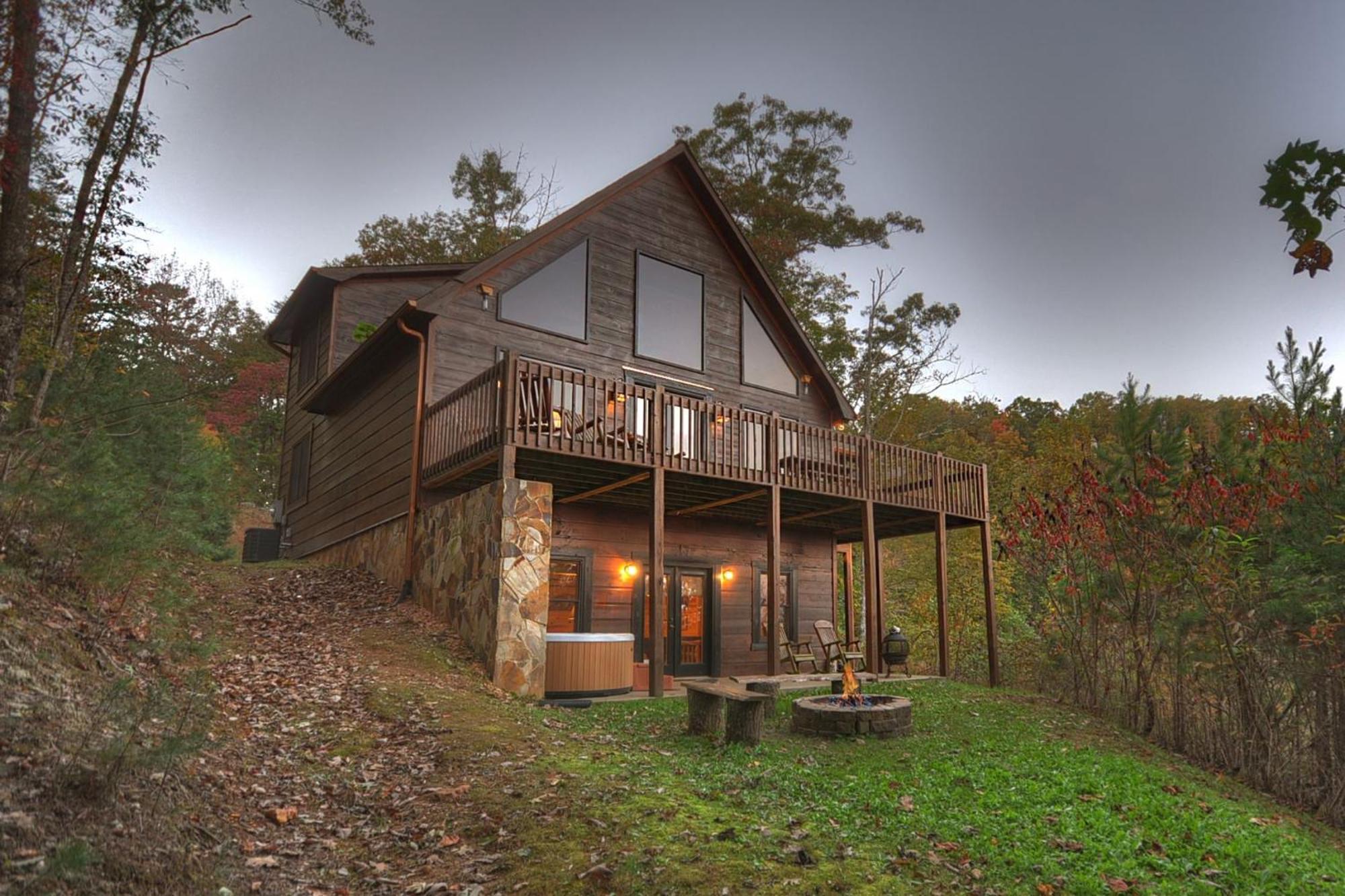 The View Sweeping Mountain Views Gas Fireplace Game Room Hot Tub Blue Ridge Exteriér fotografie